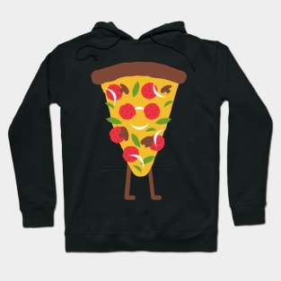 Walking Pizza Cartoon Hoodie